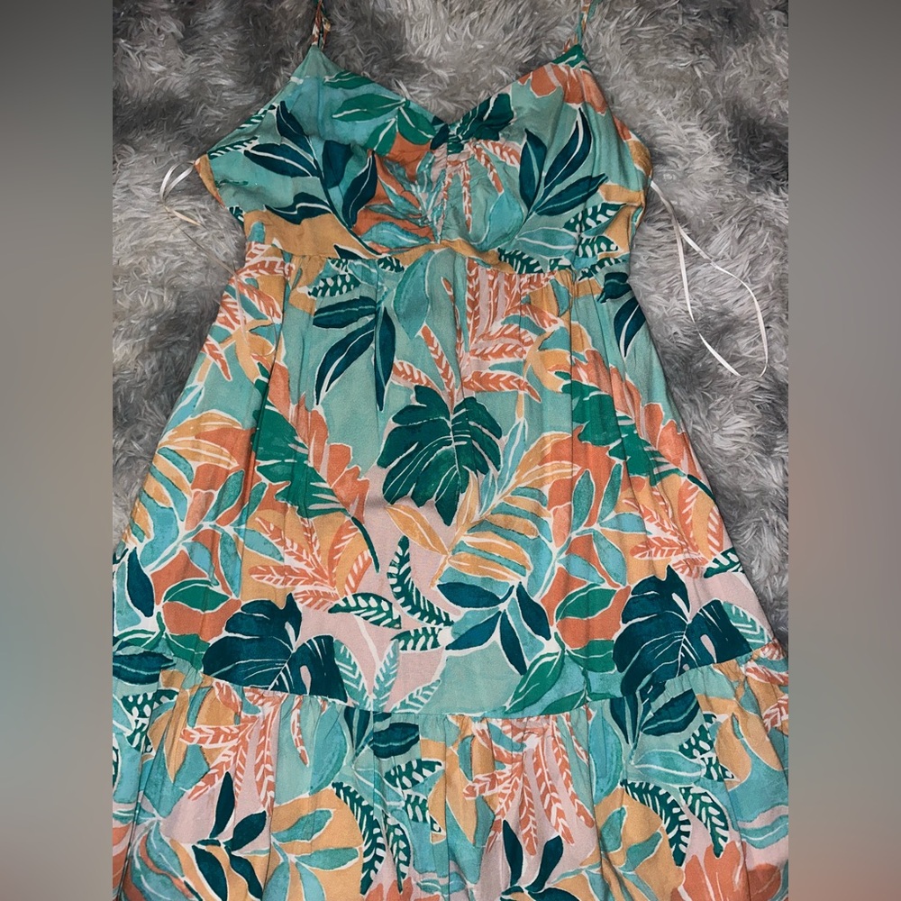 HEYSON Tropical Print Summer Sun Dress - Small